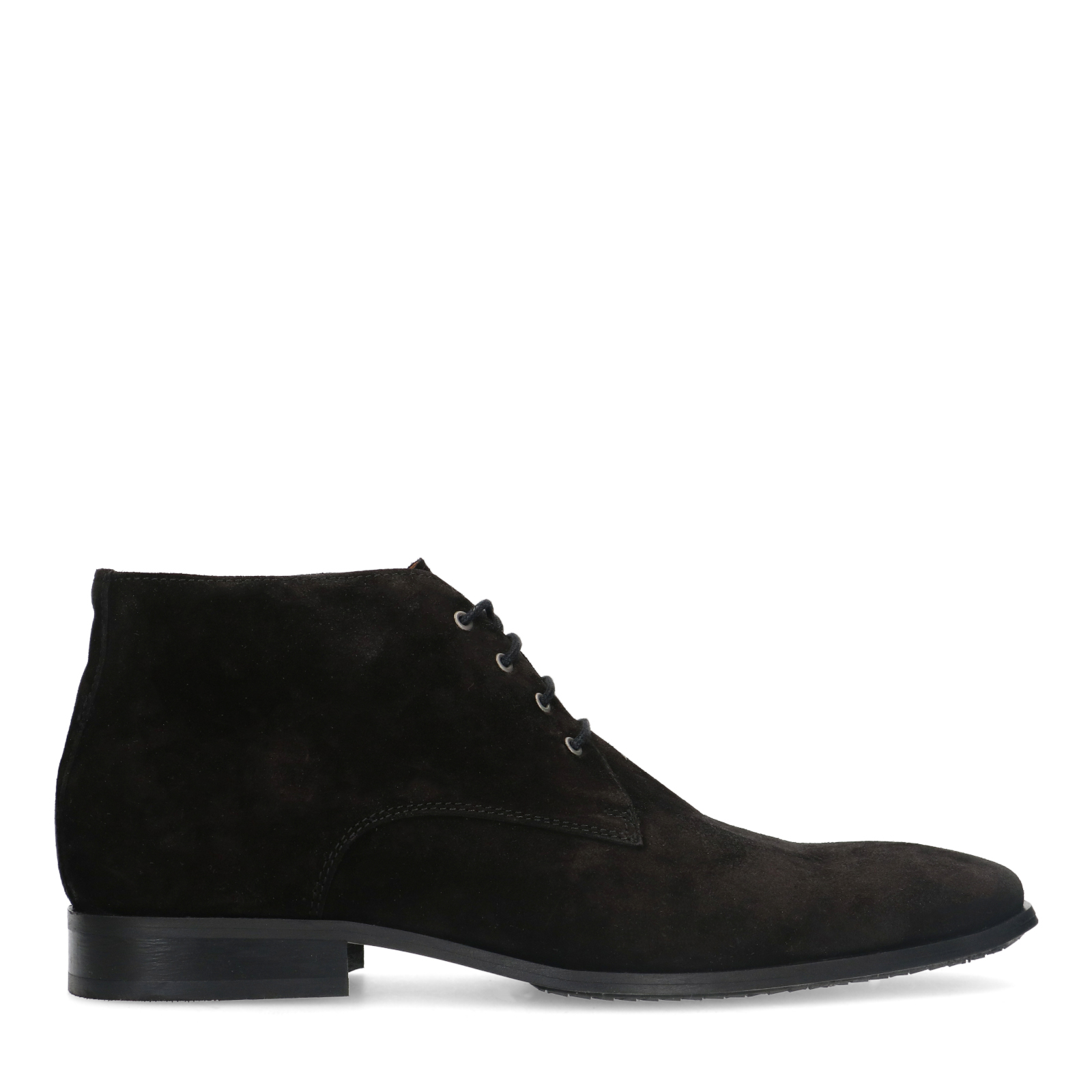 Zwarte suède veterschoenen