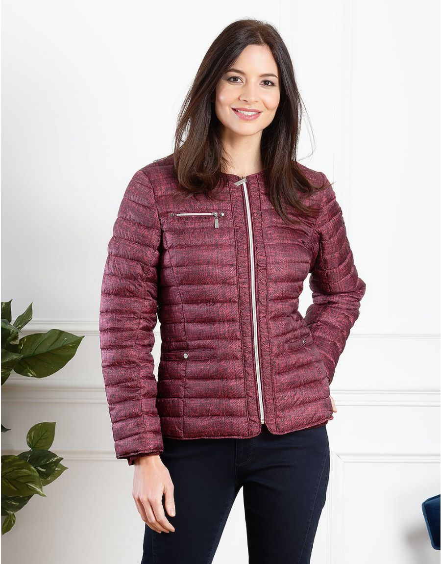 Doudoune rouge matelassée