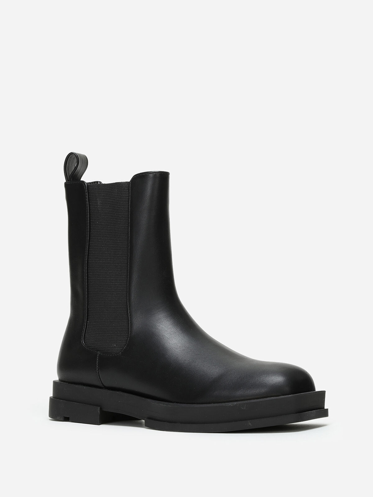Bottines chelsea à bout carré- Noir