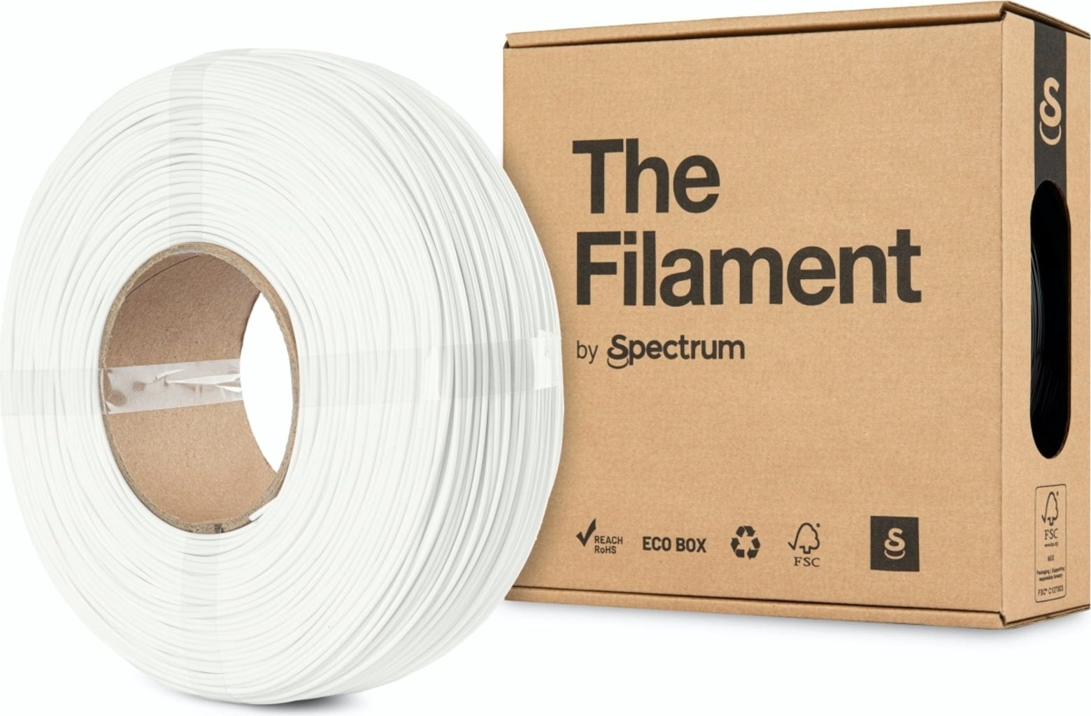 The Filament  ReFill PLA Traffic White, 1,75 mm / 1000 g    Zuverlässiges & kostengünstiges PLA ohne Spule in Traffic White