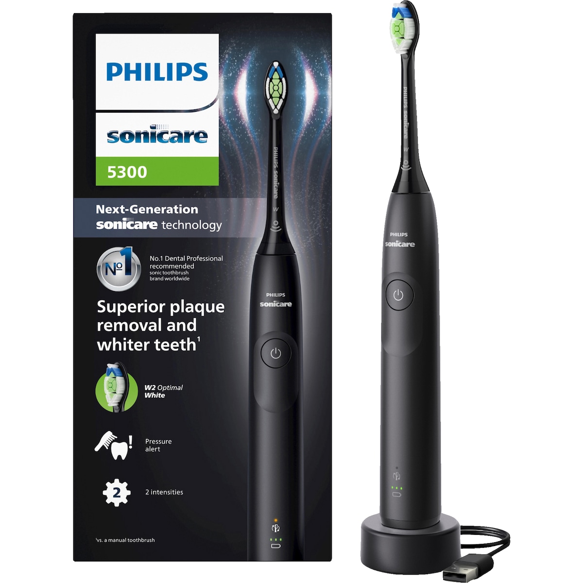 Philips Sonicare Series 5300 elektrisk tannbørste HX710101 (sort)