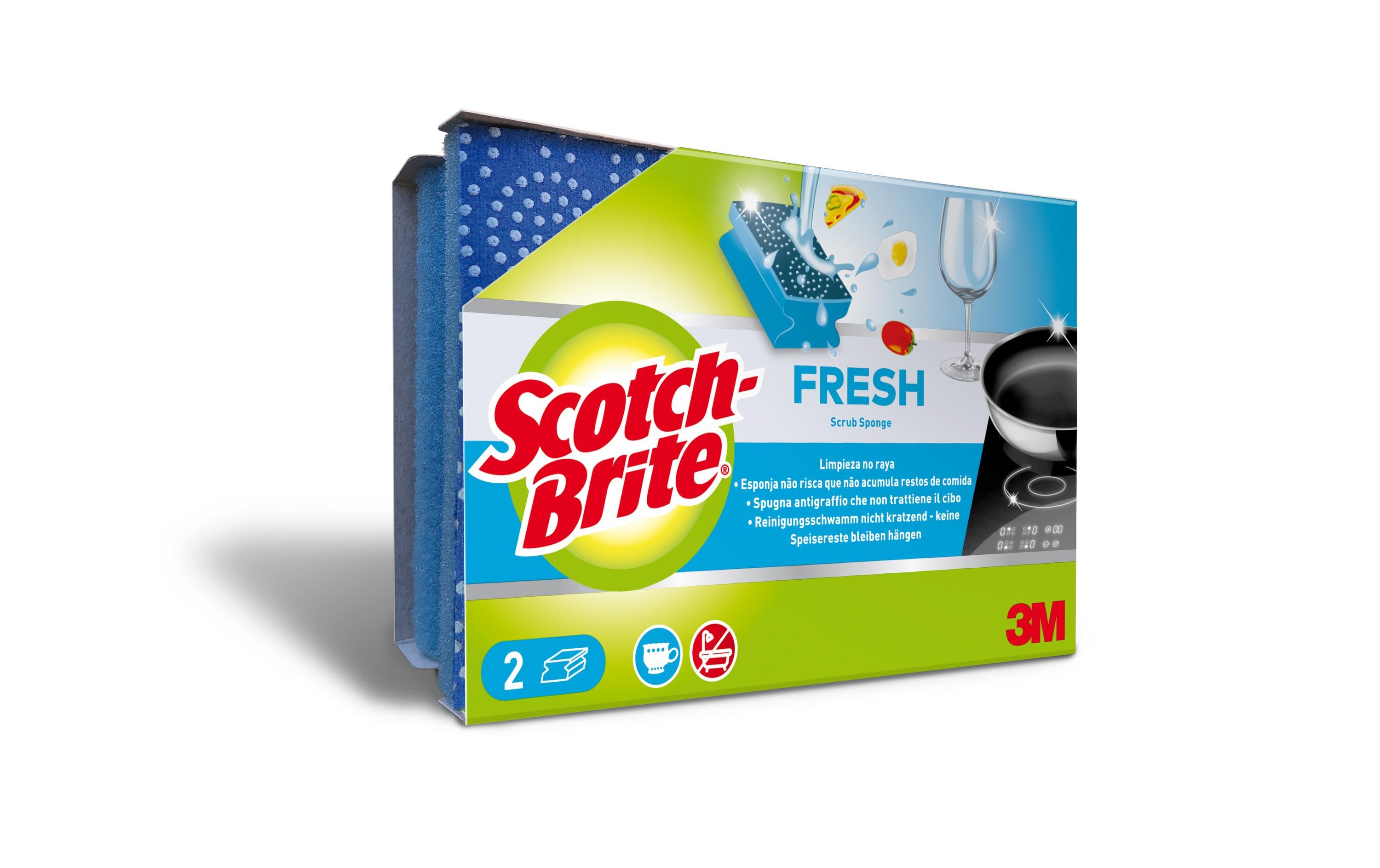 Schwamm Scotch-Brite Fresh 2 StückReinigungsschwamm nicht kratzend