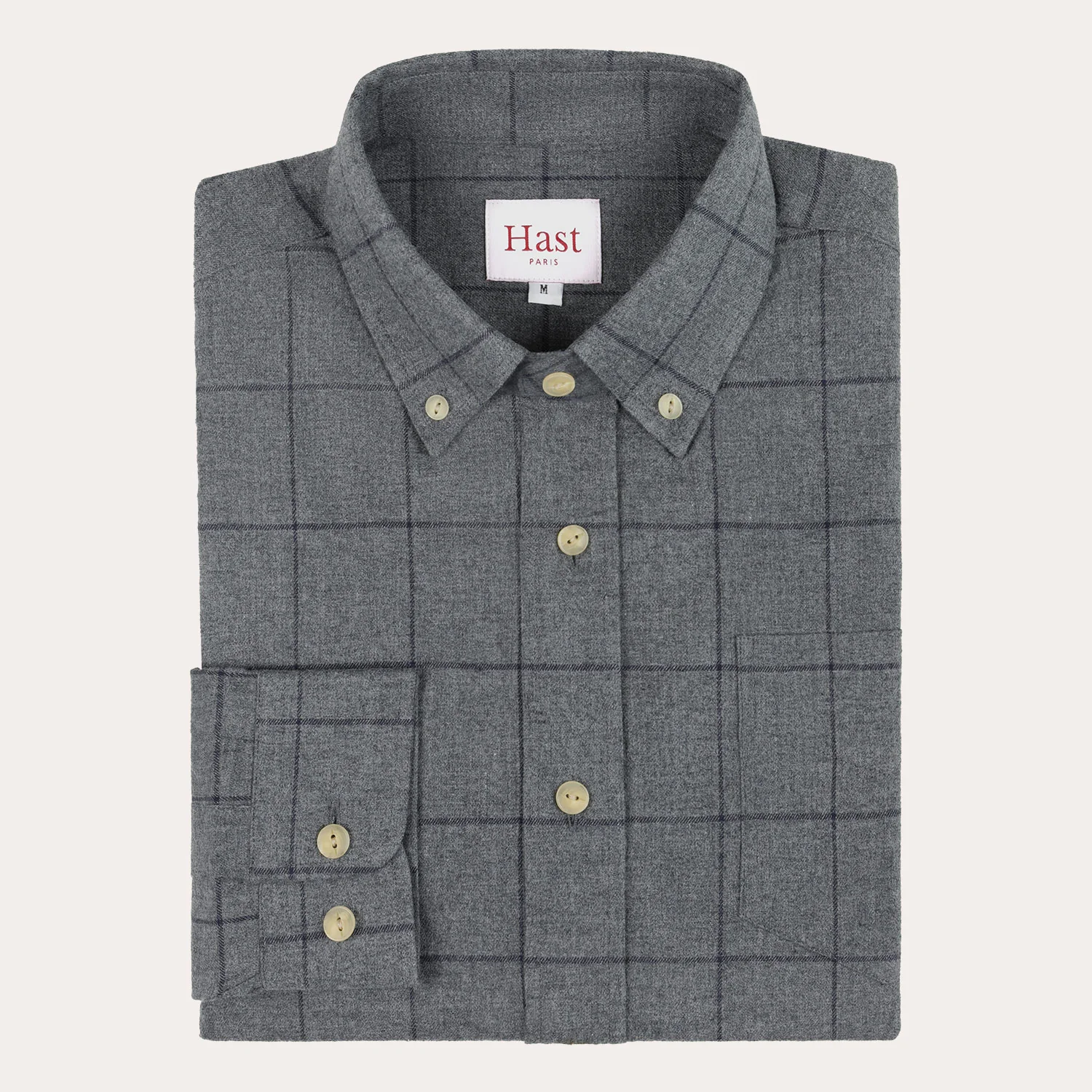 Gray Check Flannel Shirt