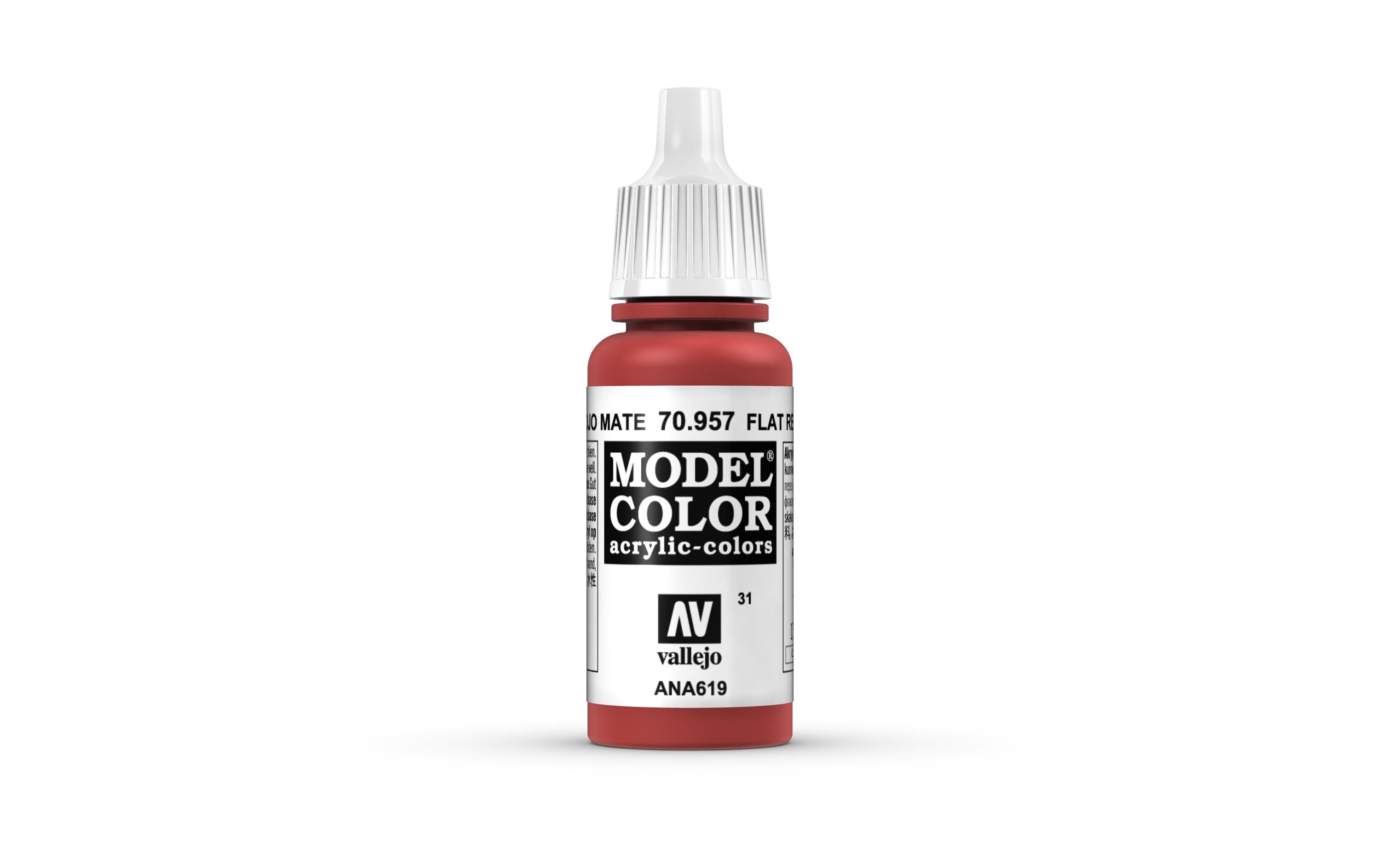 Acrylfarbe Matt, Flat Rot 17 mlModel Color Flat Red