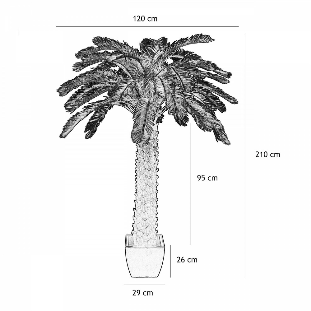 Palmier artificiel cycas 210cm