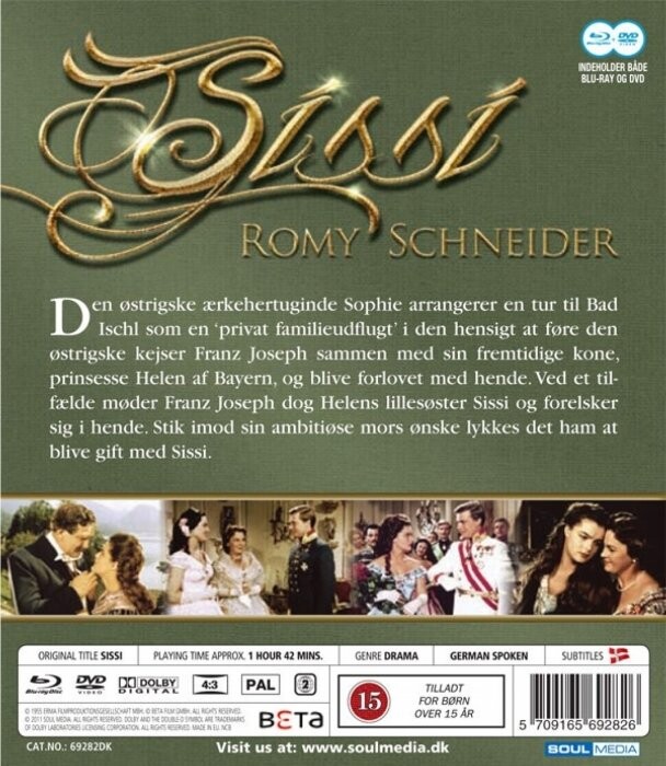 Prinsesse Sissi / Princess Sissi - Blu-Ray+Dvd
