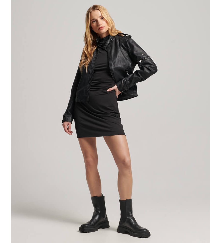 Jaqueta de motociclista Superdry Racer com forro, preta