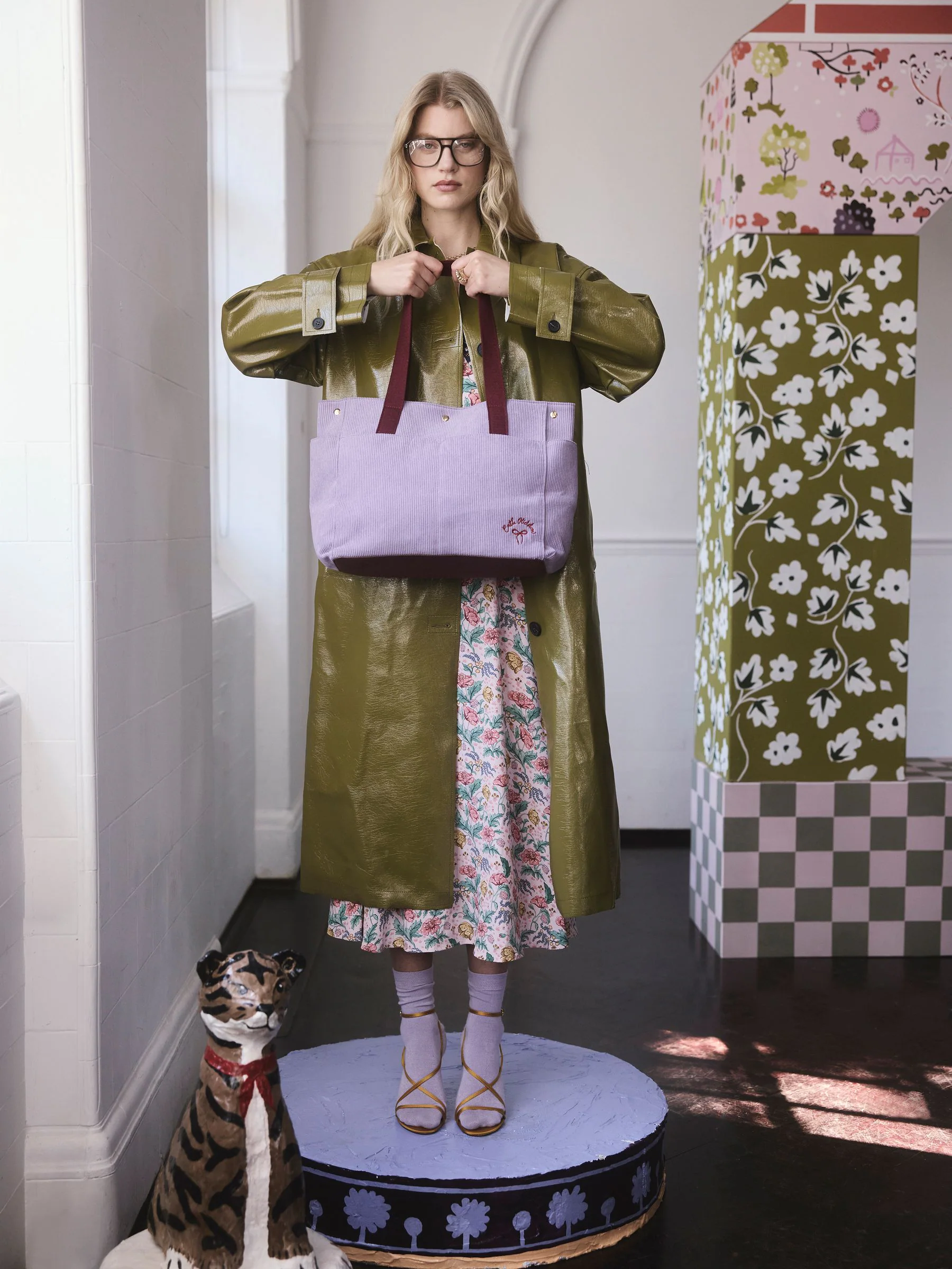 Cath Kidston Boxy Cord Tote Bag
