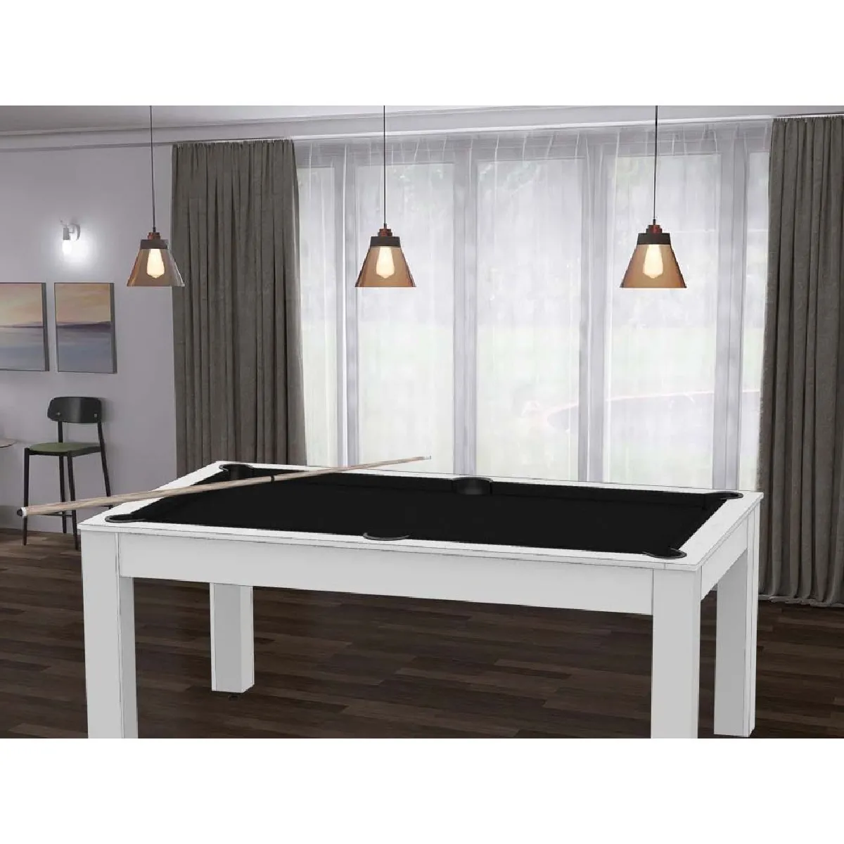 Jardindeco Texas - Blanc laqué et Noir