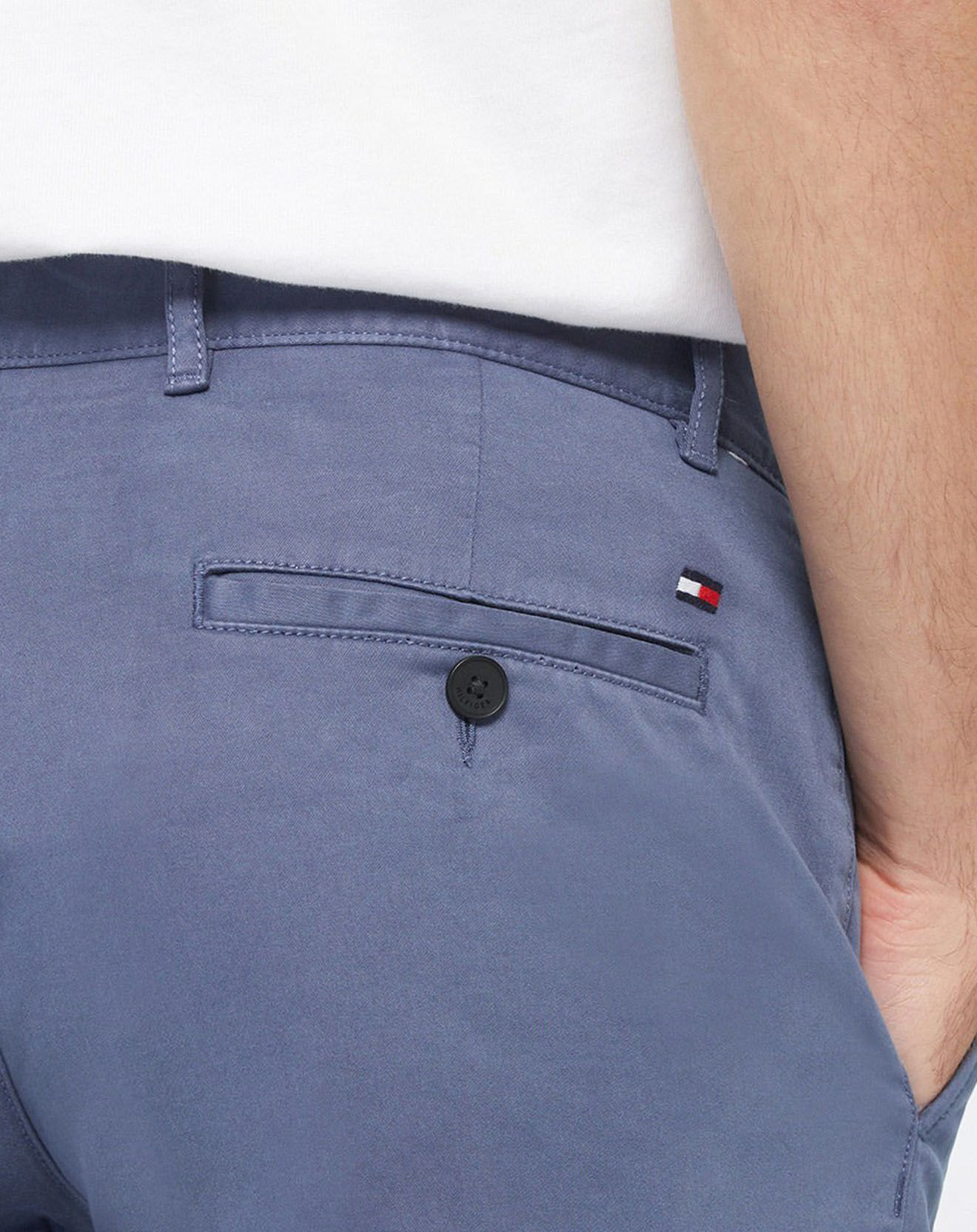 Tommy Hilfiger Pantalon chino ajusté Bleecker Flex Satin bleu lavande