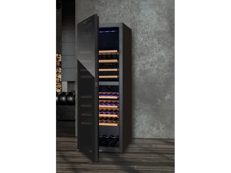 Trisa Weinklimaschrank 7743.0145 Schwarz, Links Weinklimaschrank mit Dual Zone