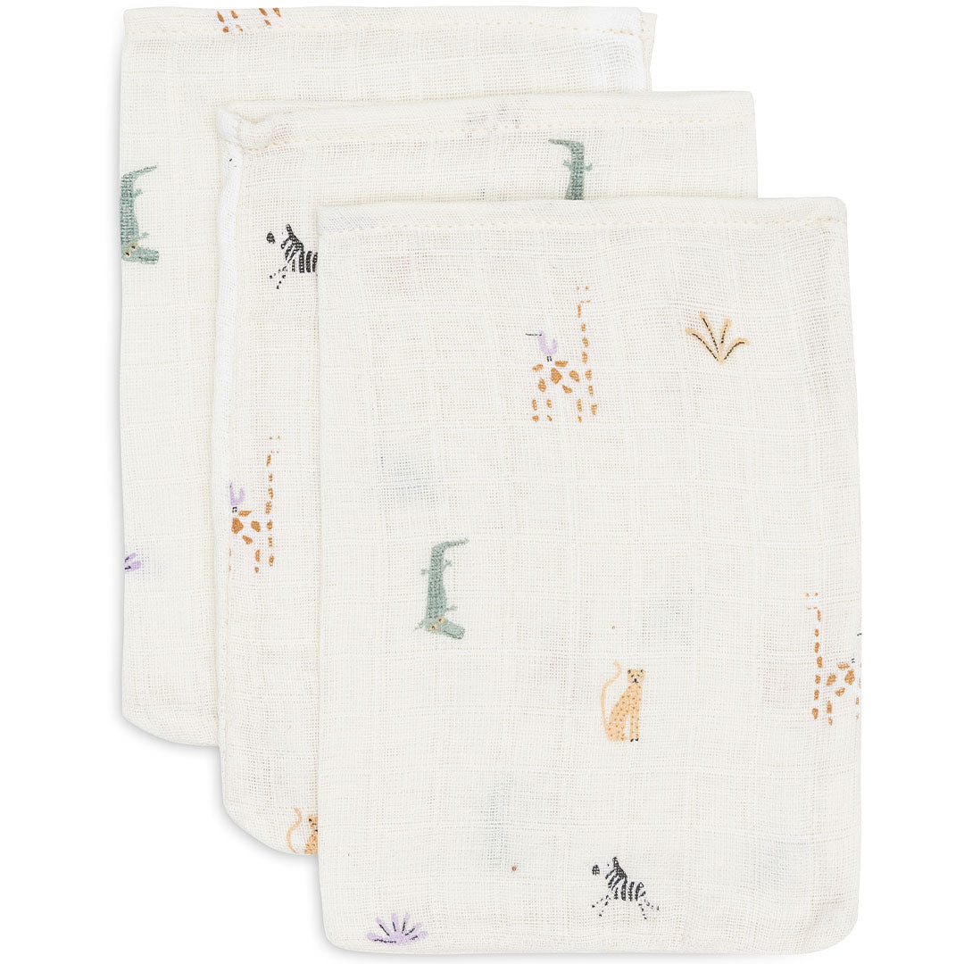 Jollein hydrofiele washandjes jungle jambo - 3st