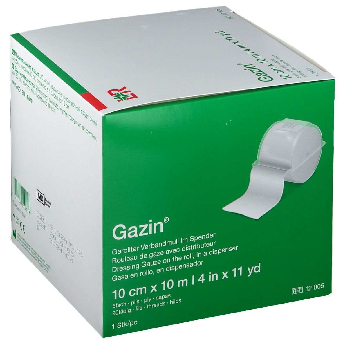 Gazin® Verbandmull 10 cm x 10 m 8 lagig