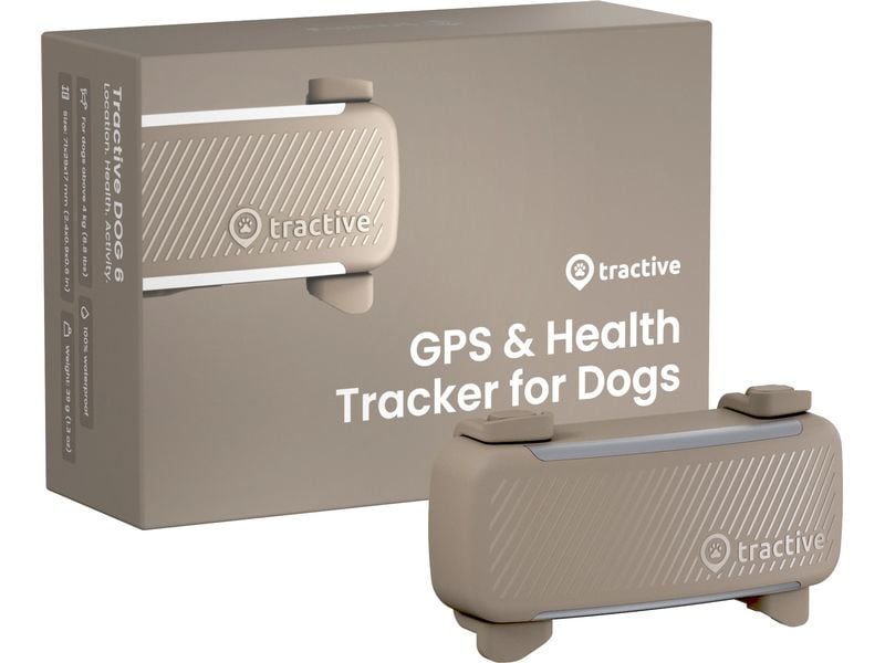 tractive GPS-Tracker DOG 6 Braun GPS Tracker für Hunde