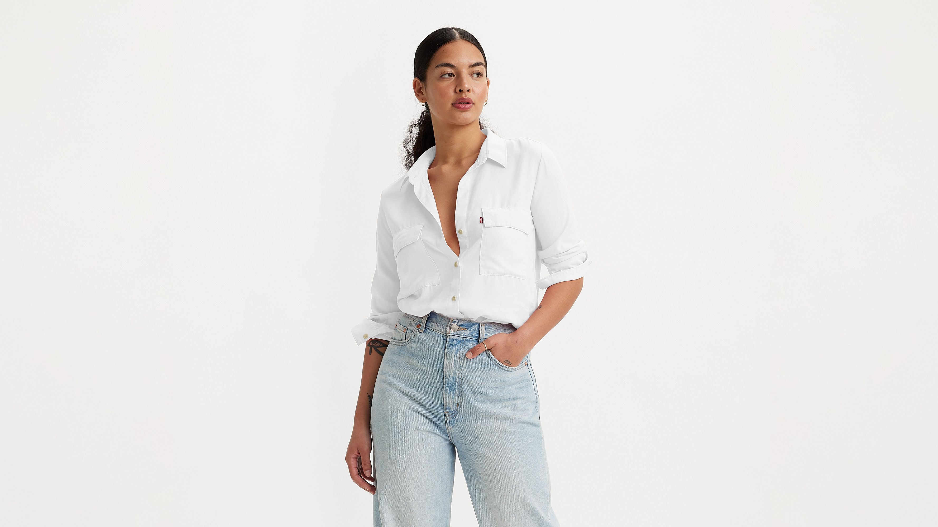 Chemise utilitaire Doreen - Bright White - Blanc