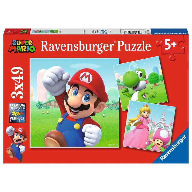 Super Mario - Puzzleset - 3 x 49 Teile