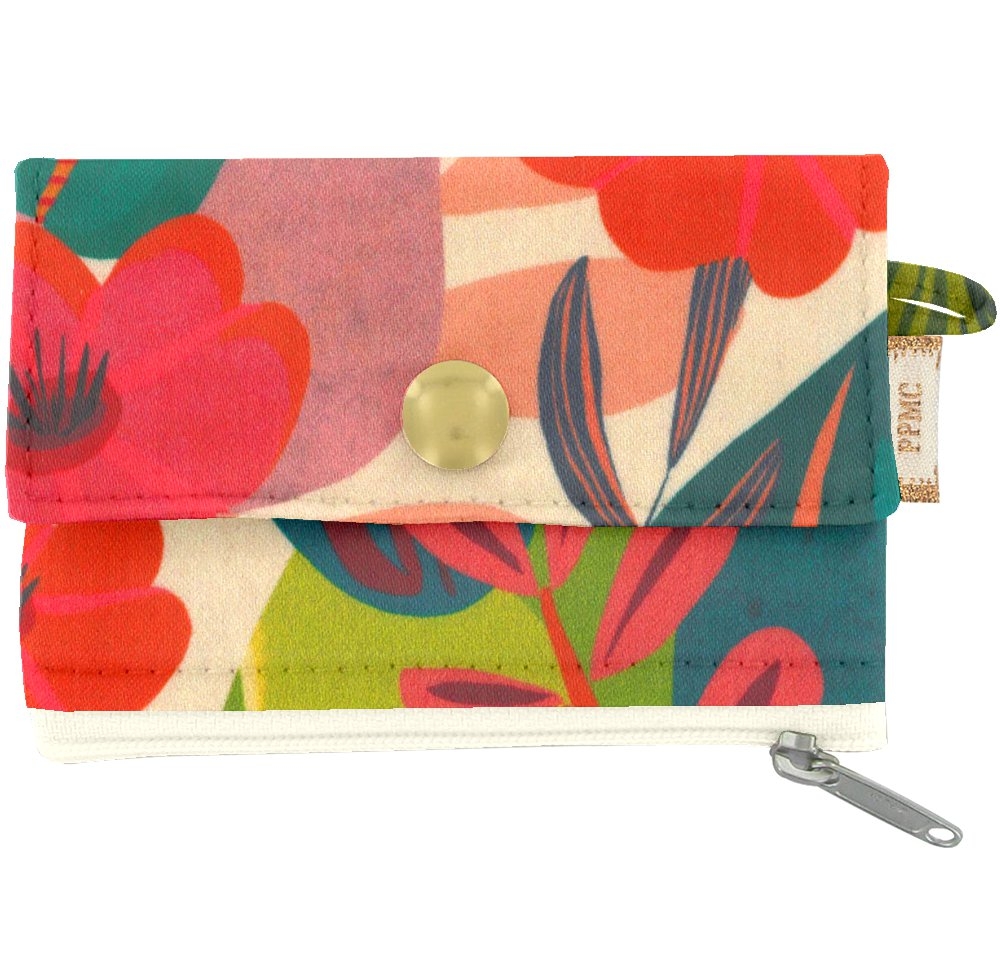 Mini Pochette Porte-Monnaie Fleurs Des Iles