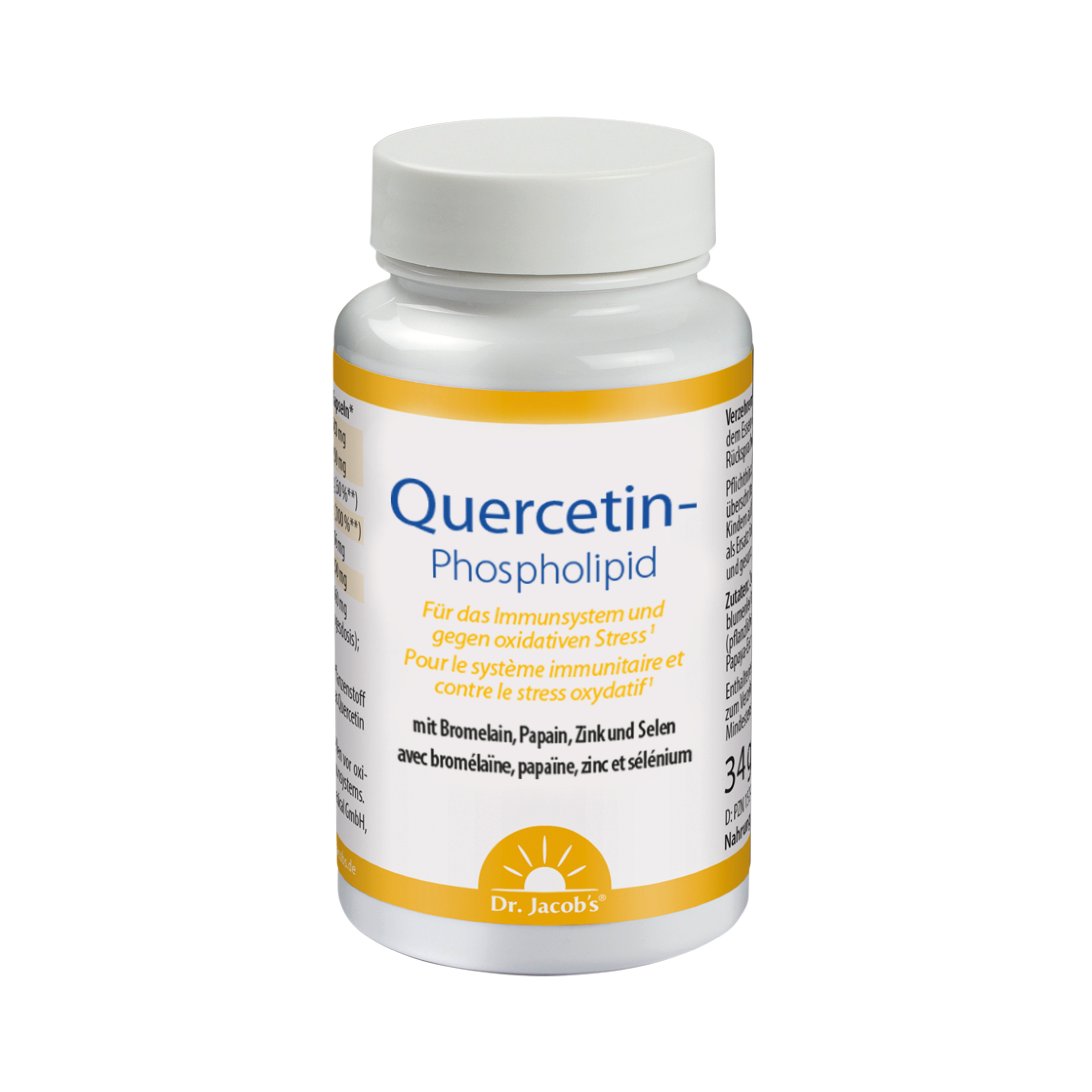 DR. JACOB'S Quercetin-Phospholipid<br>60 Stück, Dose, Kapsel, Papain Bromelain