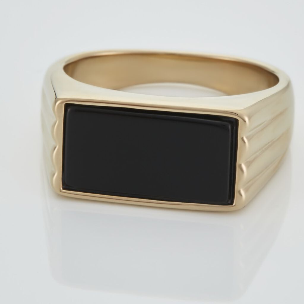 Chevalière Plaqué Hadrien Onyx