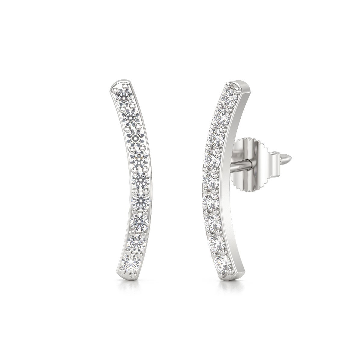 Boucles d'oreilles ADEN Diamants sur Argent 925 1.292grs