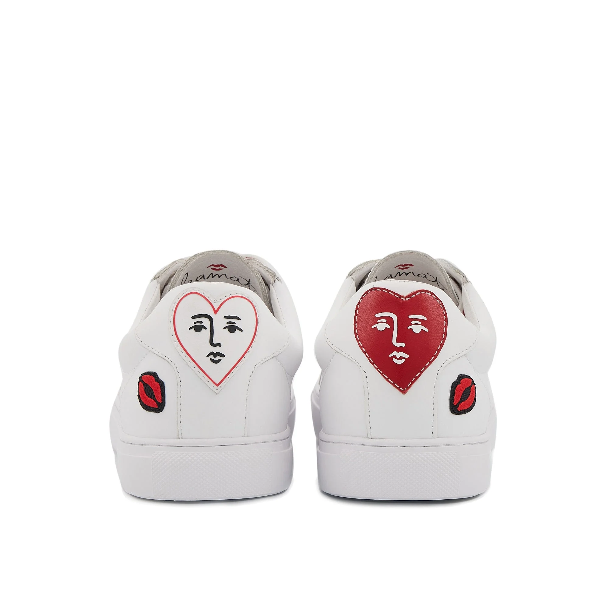 SIMONE NOUS SOMMES AMOUR - Sneakers en cuir | Blanc
