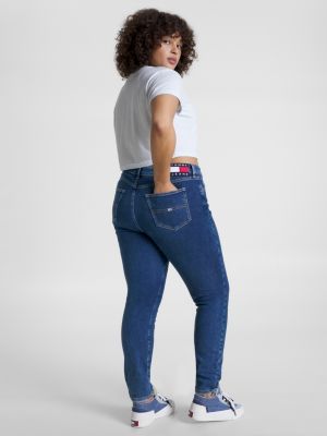 Calça jeans super skinny de cintura ultra alta Curve Melany