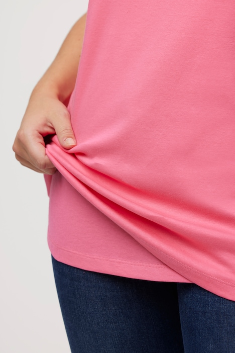 Shirt, doppellagige Vorderseite, Slim, Rundhals, Halbarm