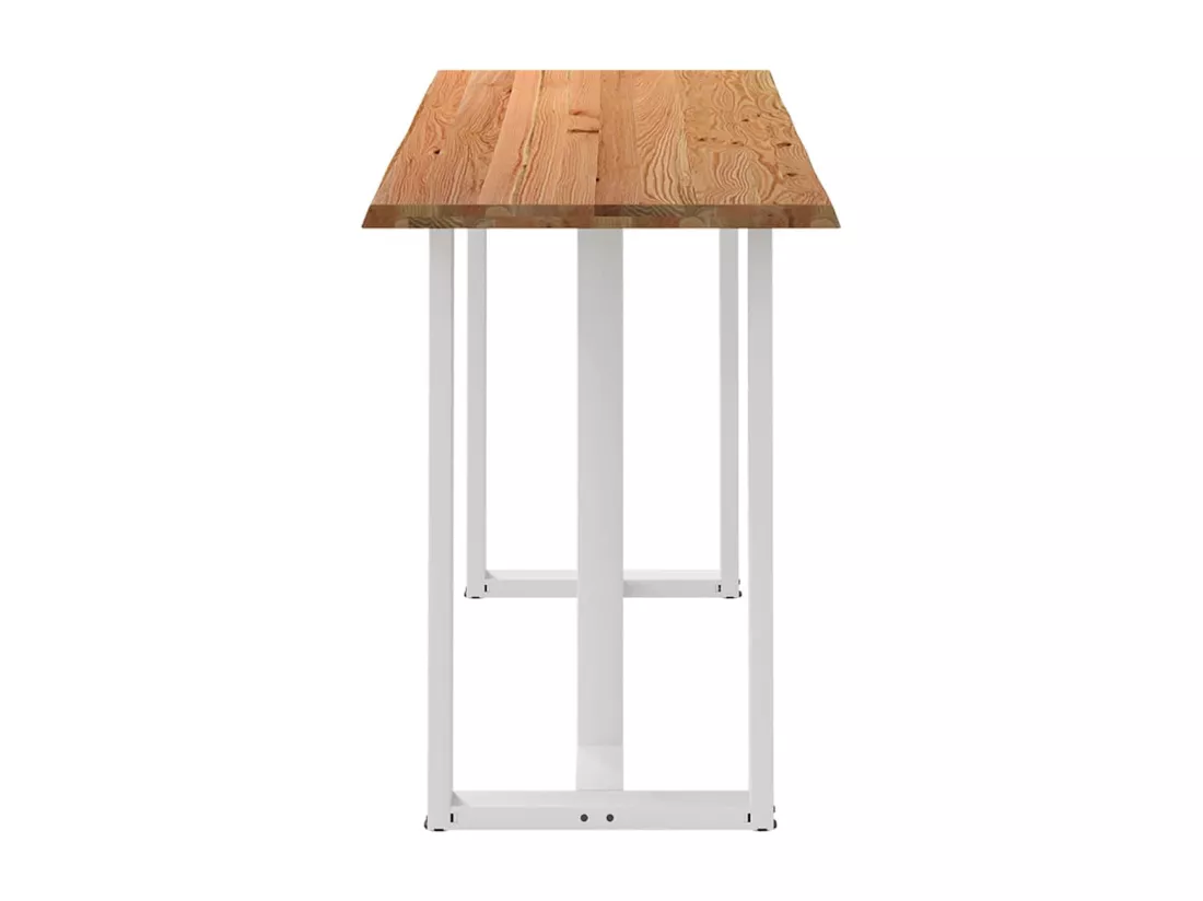 Table de bar marron clair bois de chêne massif rectangulaire