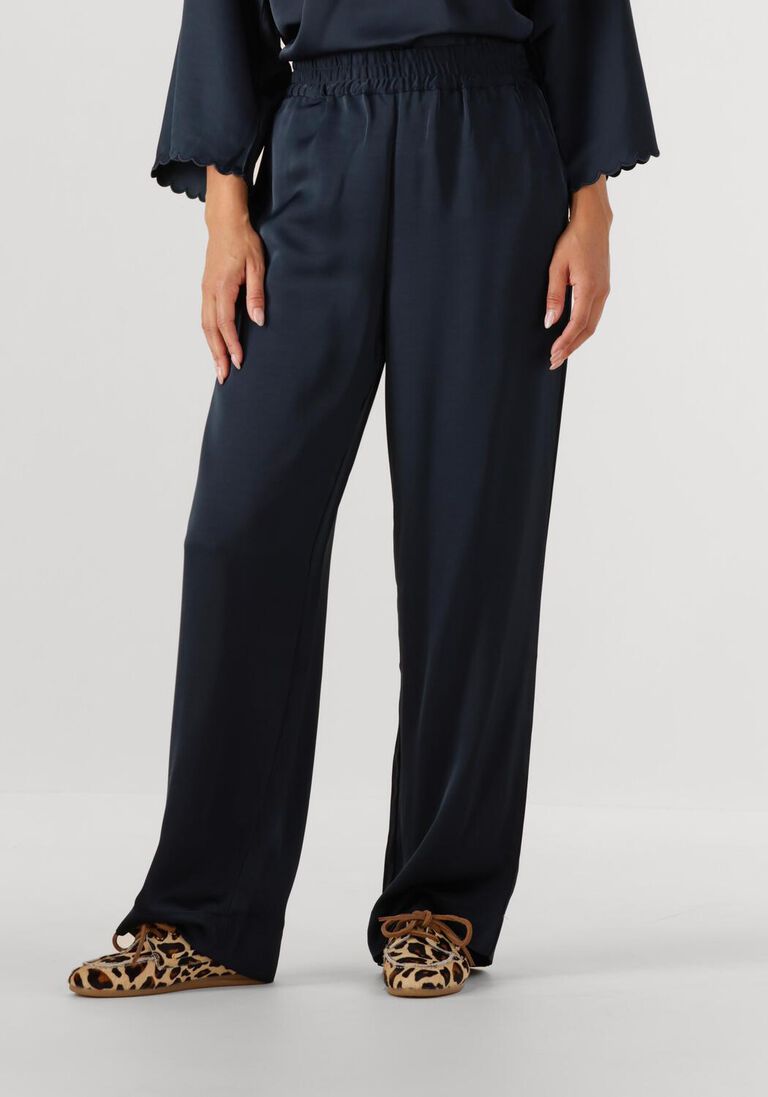 donkerblauwe bruuns bazaar wijde broek bbzalia pants