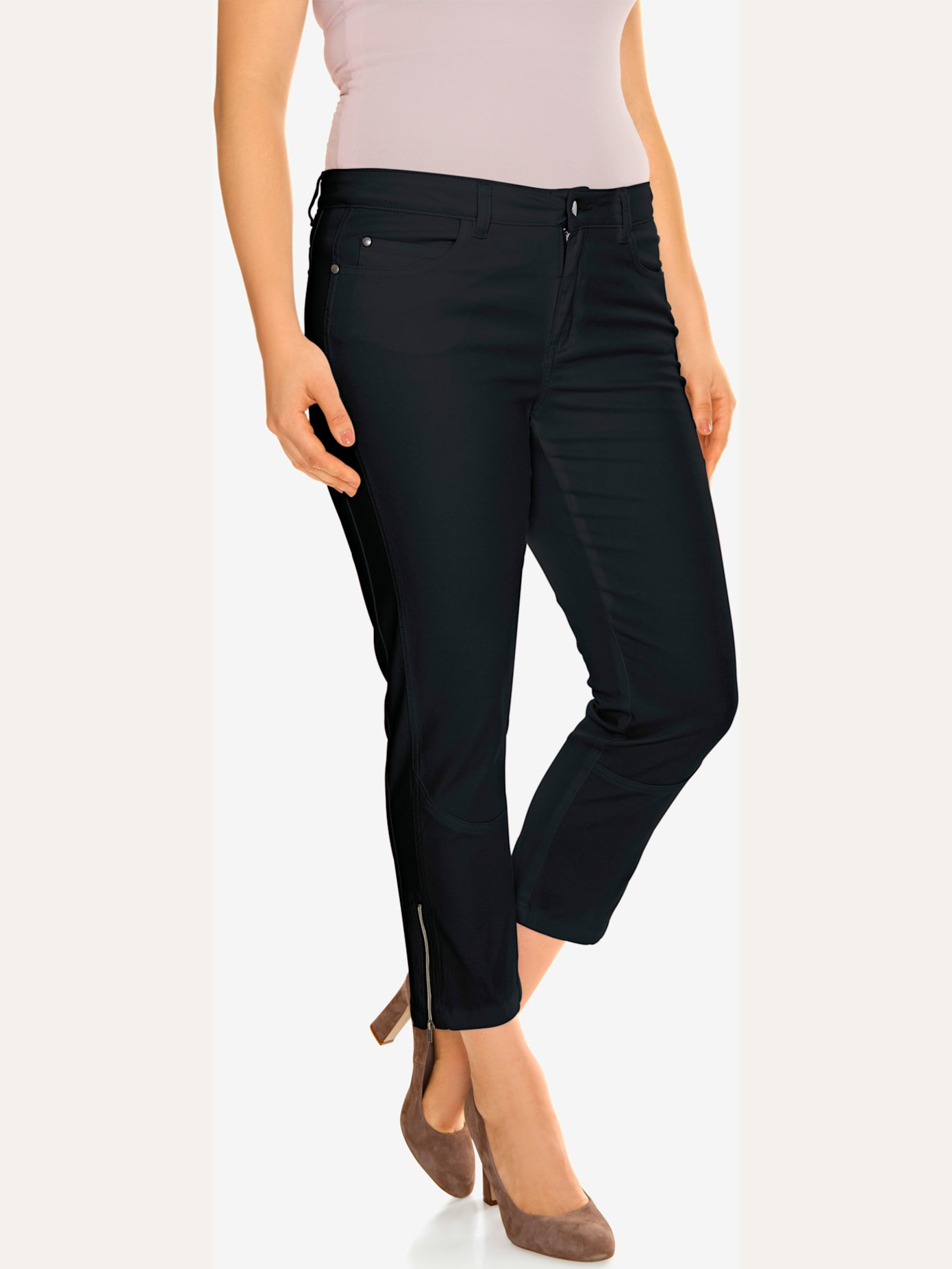 Pantalon effet ventre plat coupe skinny