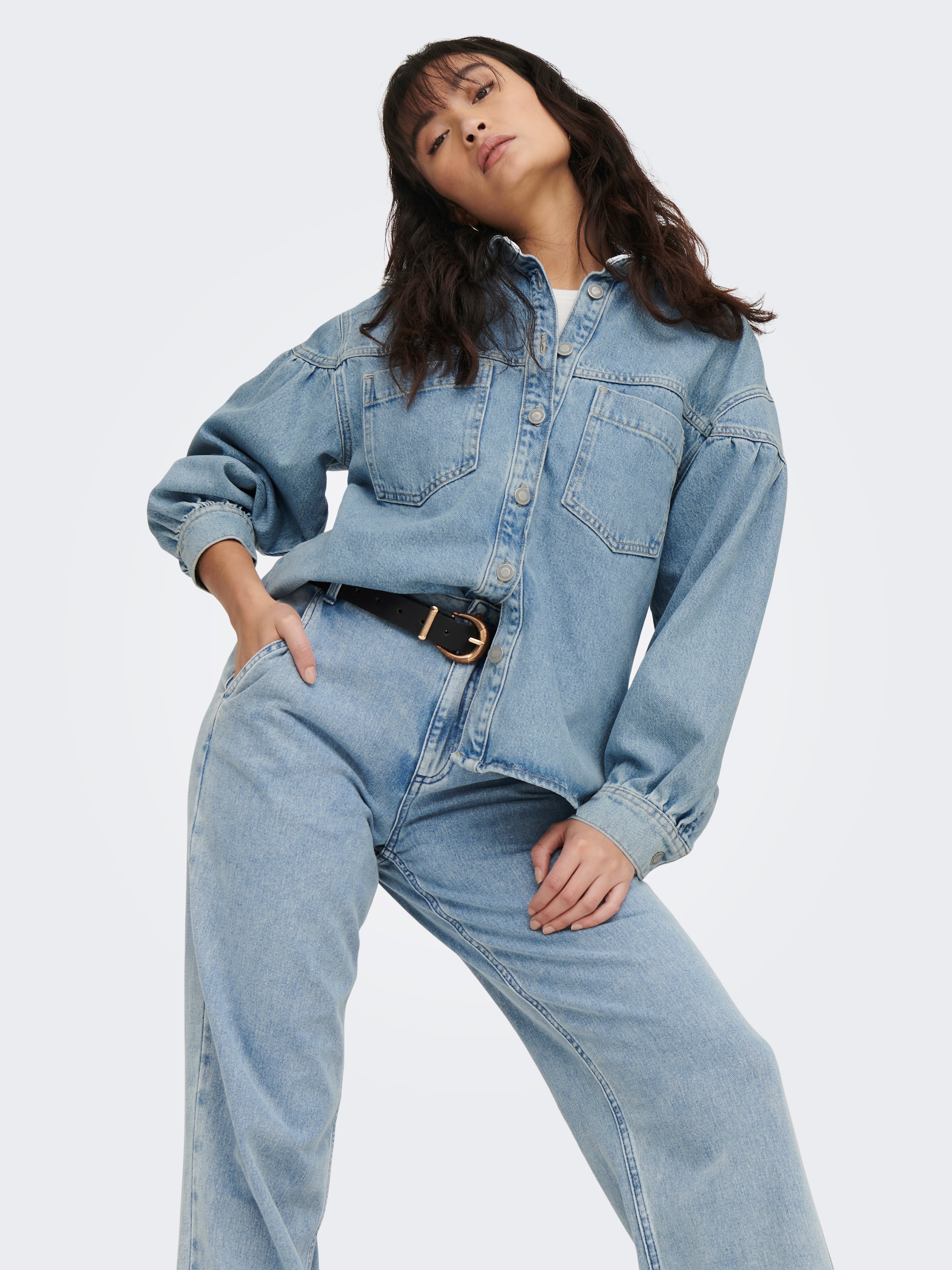 ONLANNI Jeansjacke Light Blue Denim