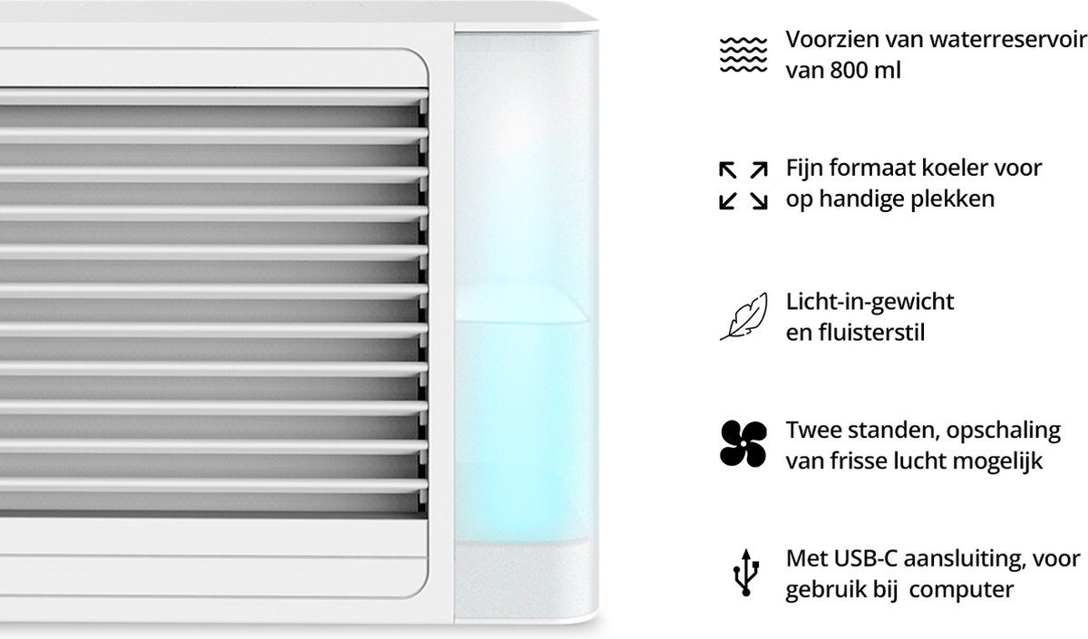 FlinQ 800 ml tafel aircooler