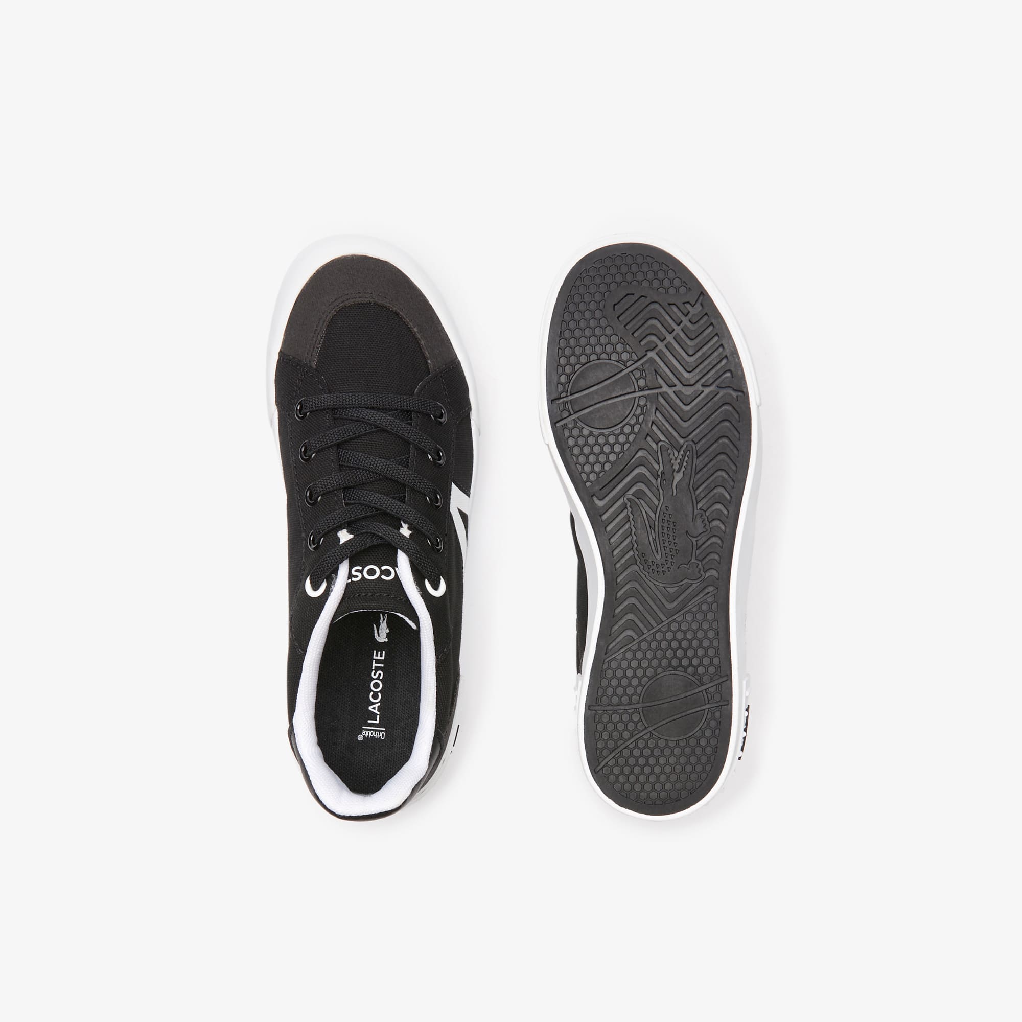 Sneakers L004 enfant Lacoste en textile Sneakers - Noir - Lacoste - Enfant
