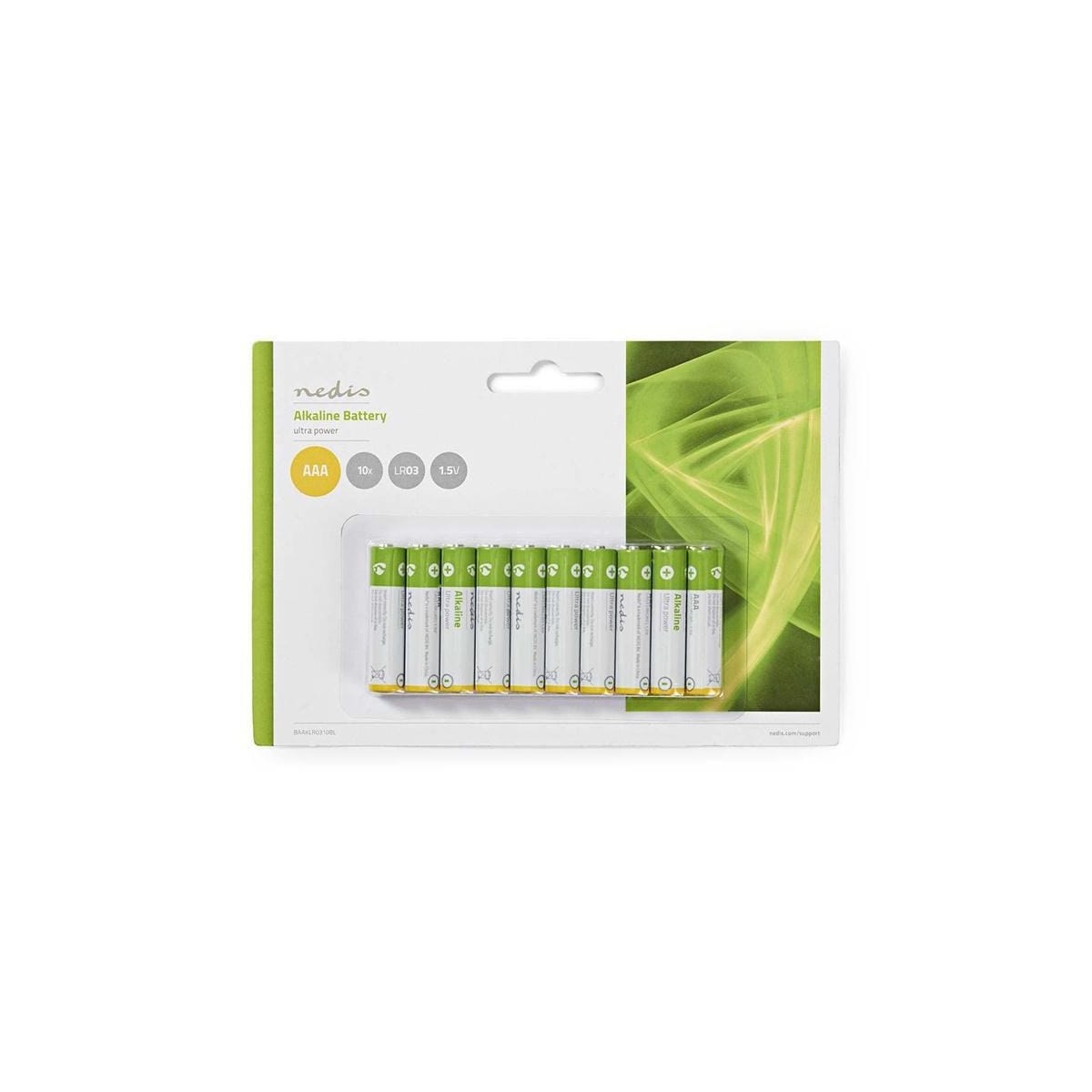 Alkaliske batterier AAA | 1.5 V | 10 deler | Blister