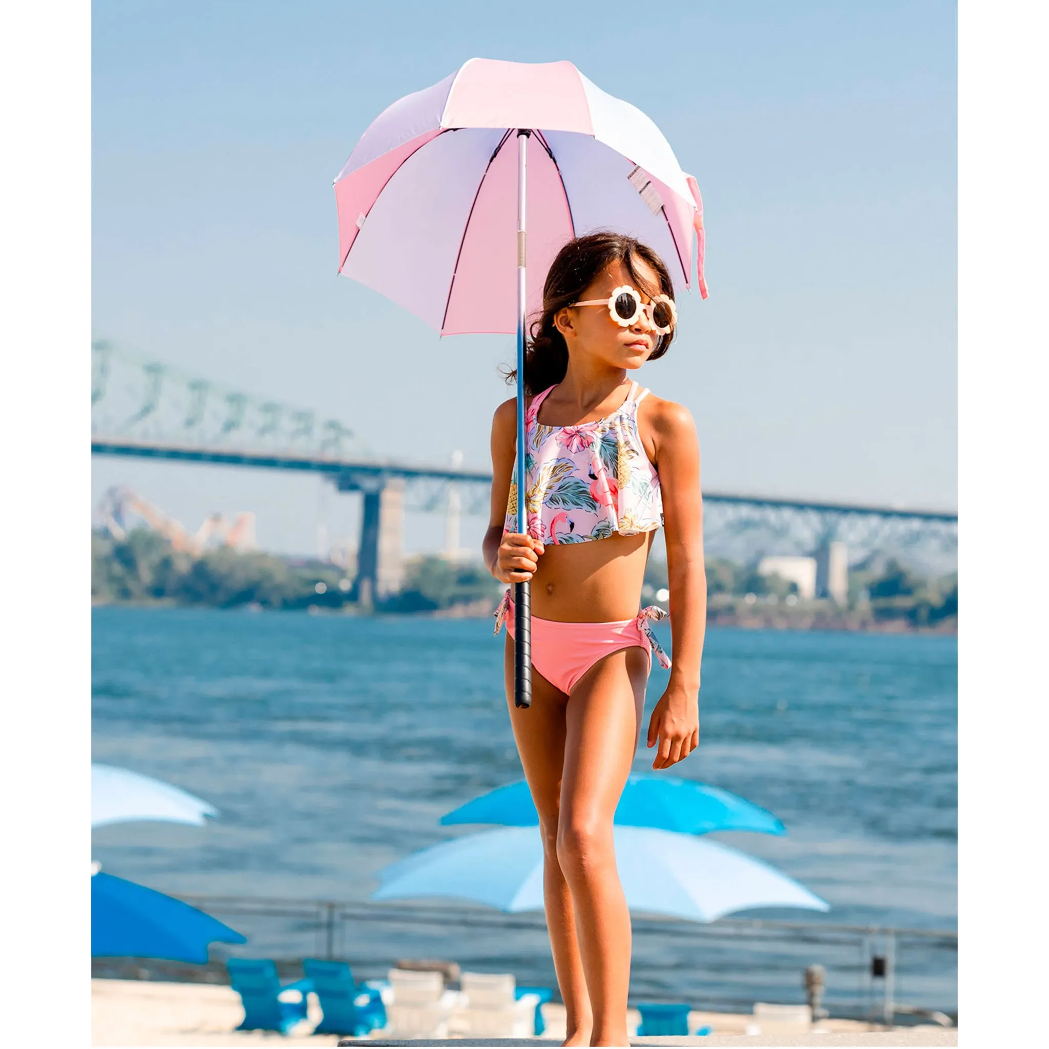 Deux par Deux Bikini UV Flamant Rose 7-12ans