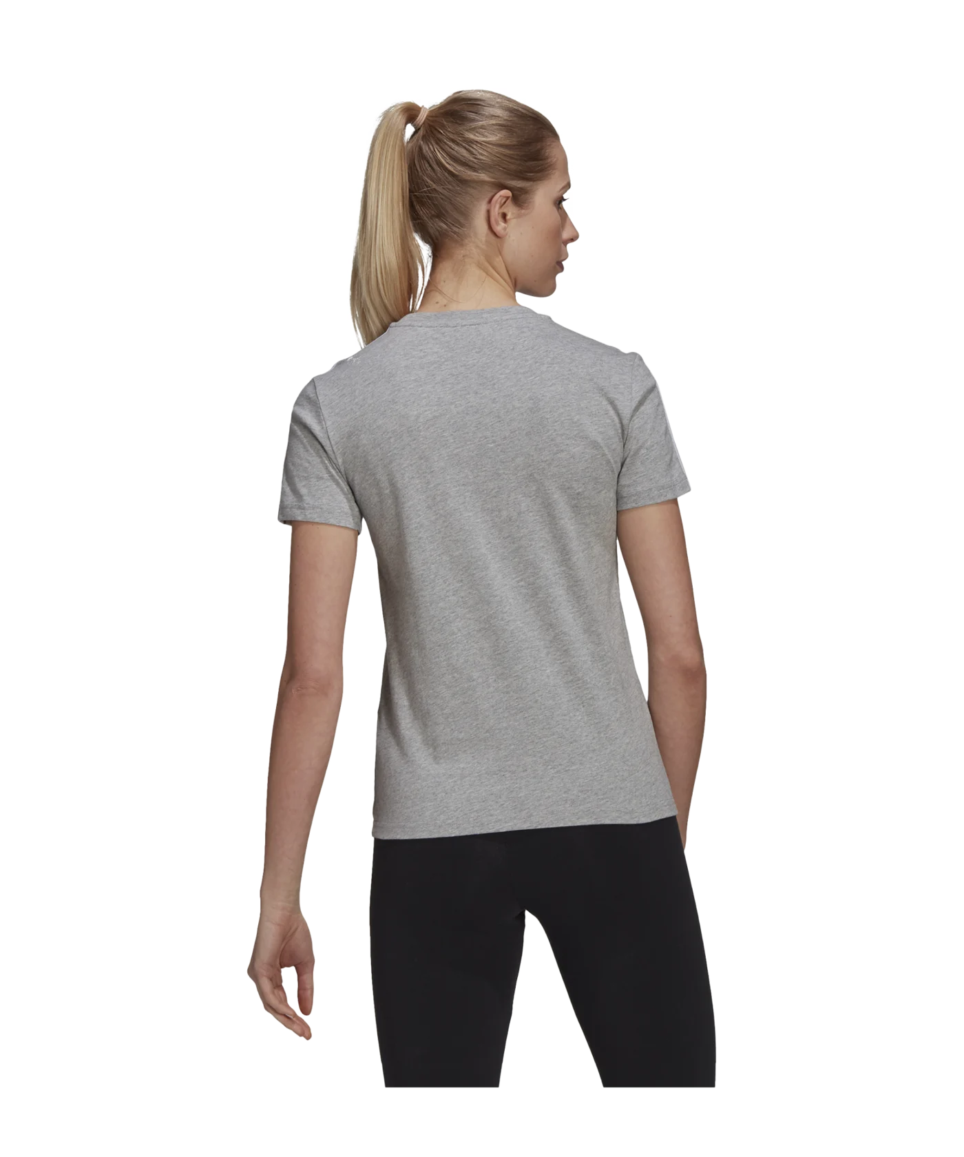 adidas Essentials Slim T-Shirt Damen Grau Weiss