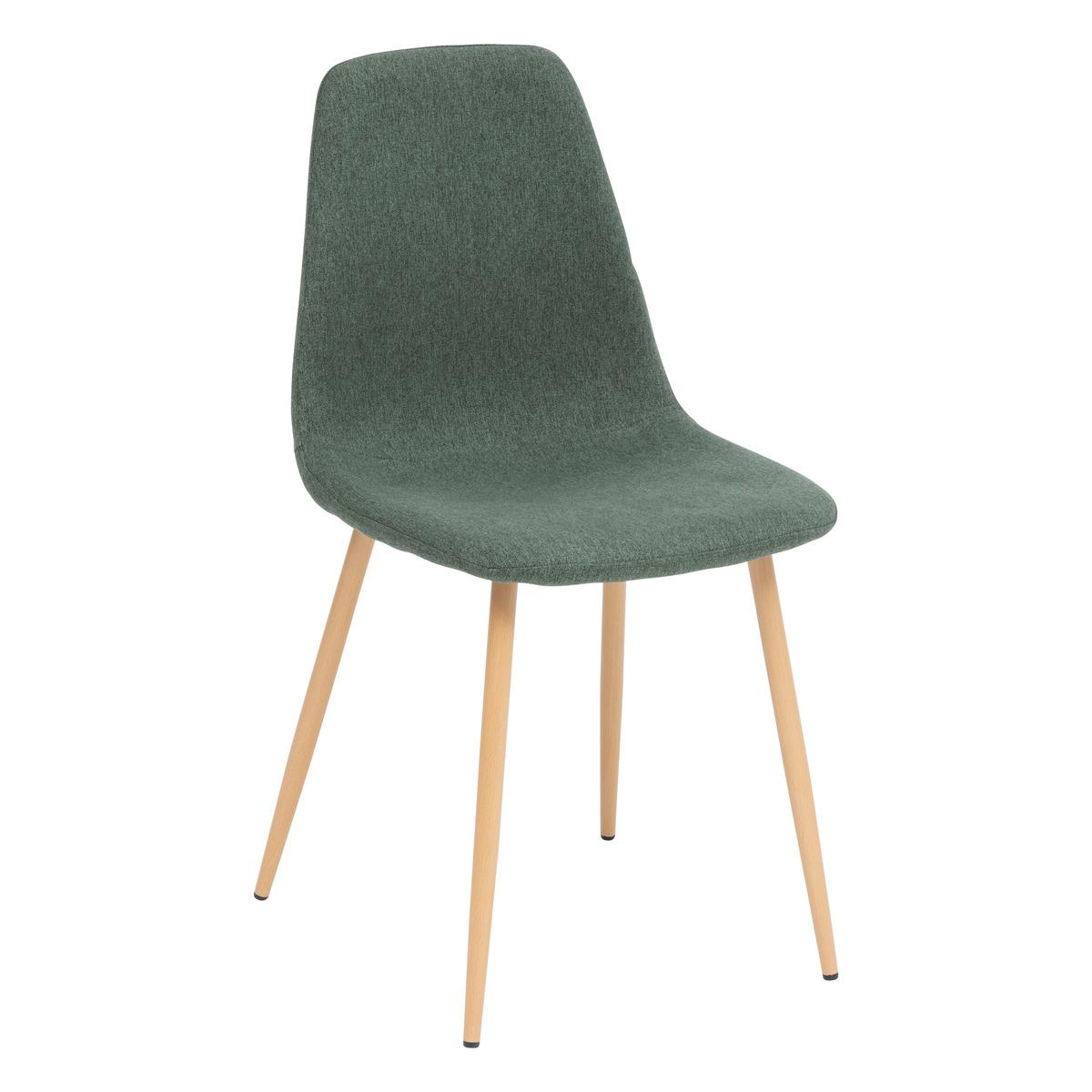 CHAISE PIEDS IMITATION HETRE ROKA VERT CEDRE