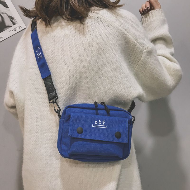 TangTangBags - Schoudertas van canvas met belettering