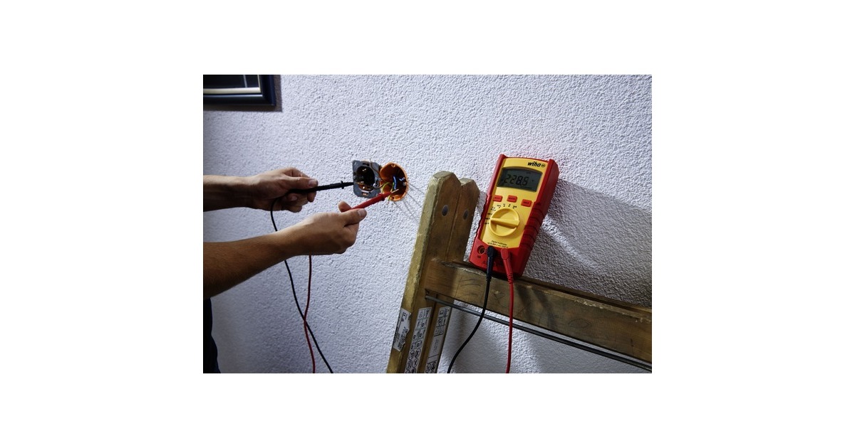 WihaDigitale multimeter tot 600 V AC, CAT IV meetapparaat  (Rood/geel)