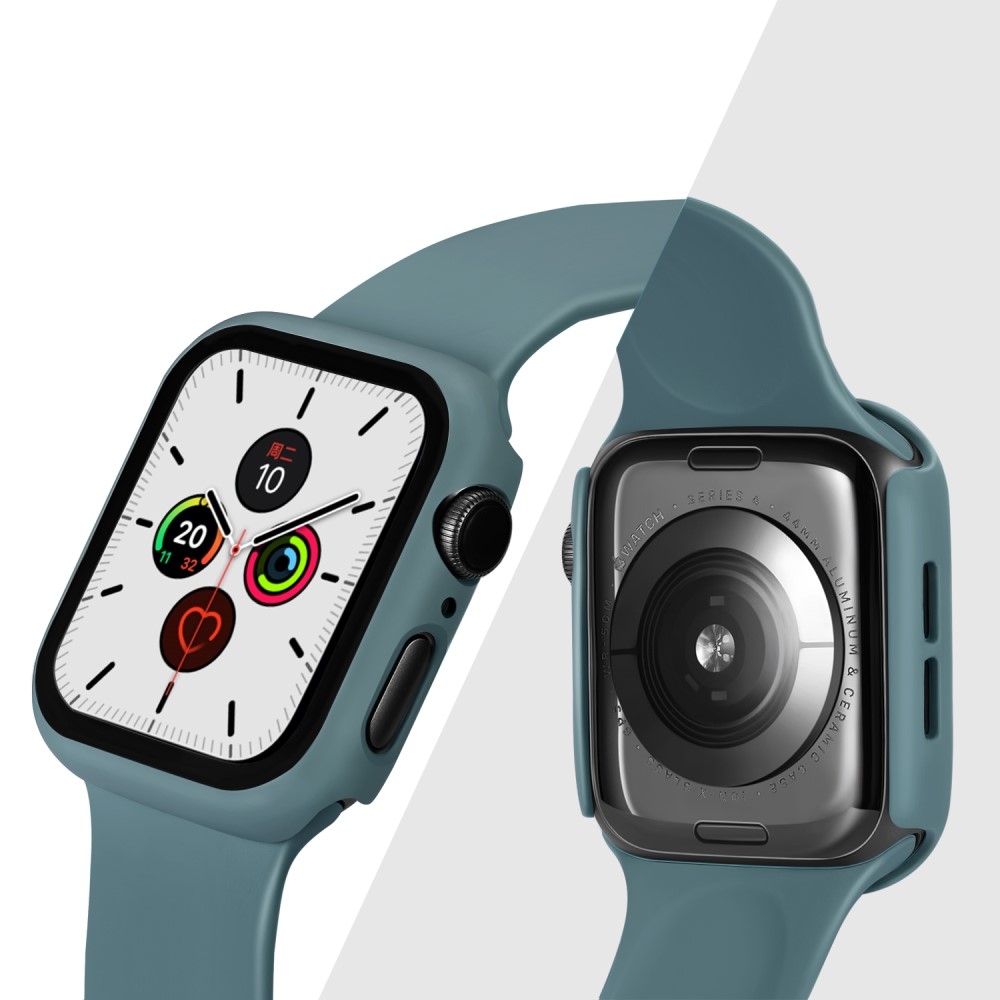 Apple Watch (44mm) Hardcase Bumper   Display Schutzfolie - Grün / Grau