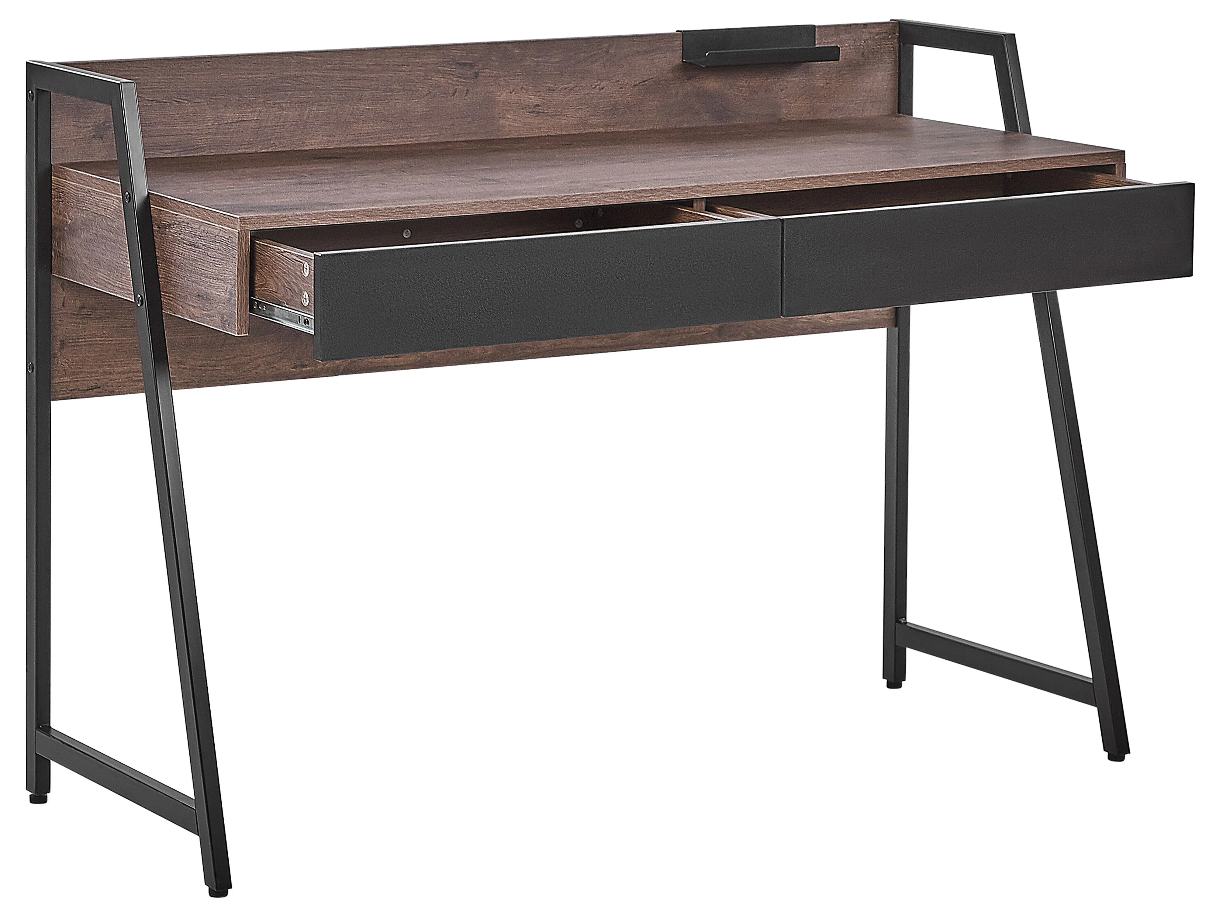 Bureau HARWICH Donkerbruin 120 cm 48 cm met opbergruimte
