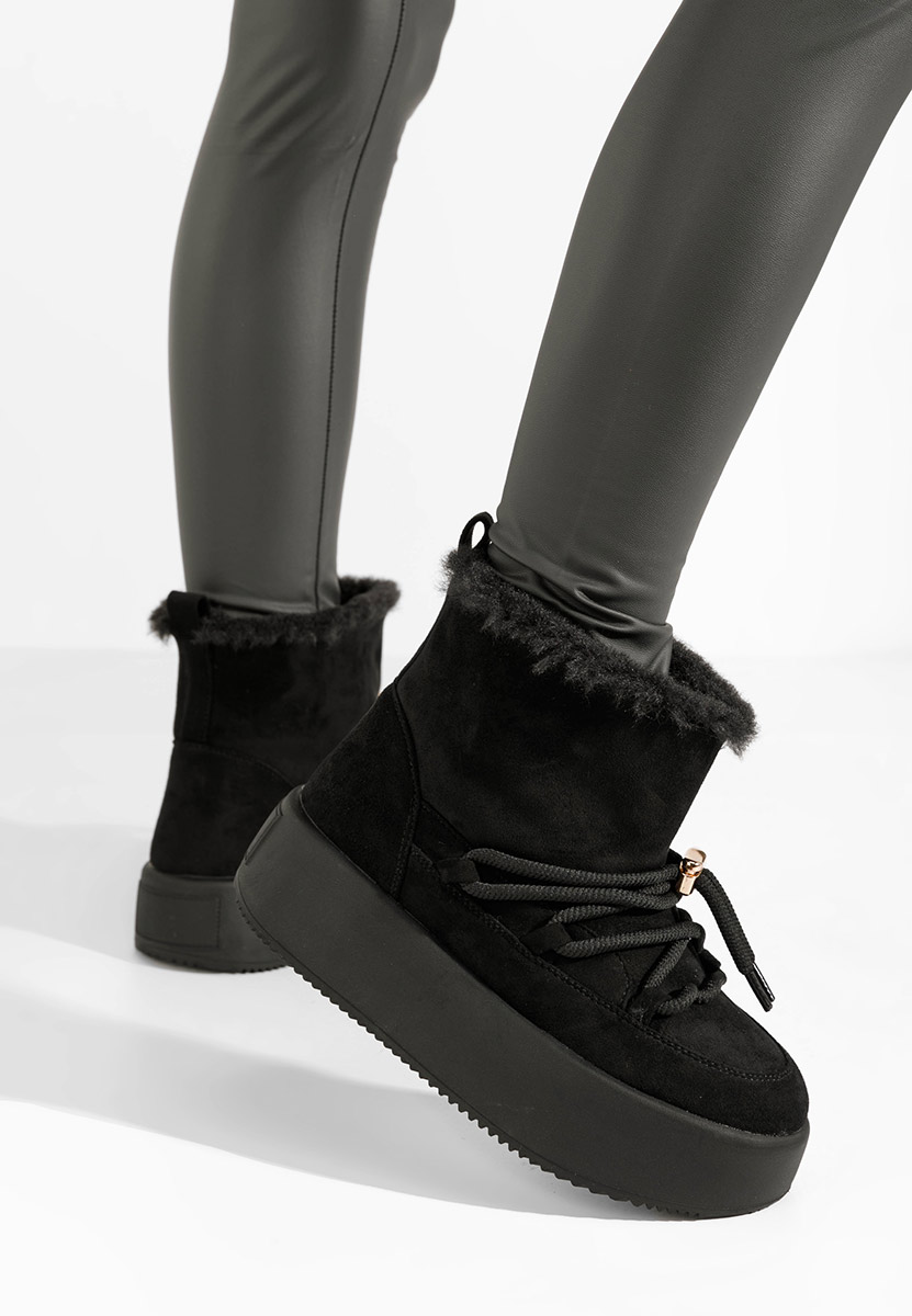 Bottines à plateforme noires Carmelle