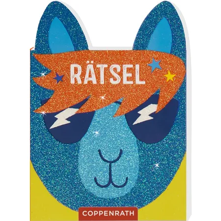 Coppenrath Verlag Glitzer-Rätsel to go Katze / Hase / Fuchs / Lama, 1 Stück, 4-fach sortiert
