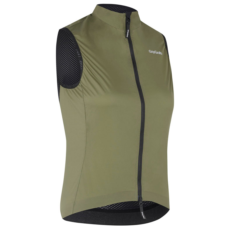 GripGrab PACR vindtæt cykelvest Olive Green dame