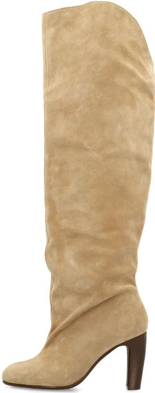 Sacha - Hoge Laarzen - Beige - Suède - Met Hak