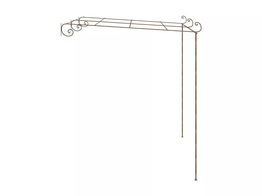 Pergola de jardin Marron antique 3x3x2,5 m Fer