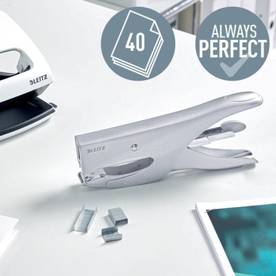 Leitz - Pince Agrafeuse 5549 - capacité de 40 feuilles - agrafes 24/6 ou 24/8