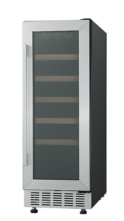 Cave à vin encastrable 20 bouteilles Inox Cooke & Lewis H.87 x L.30 x P.61,5 cm