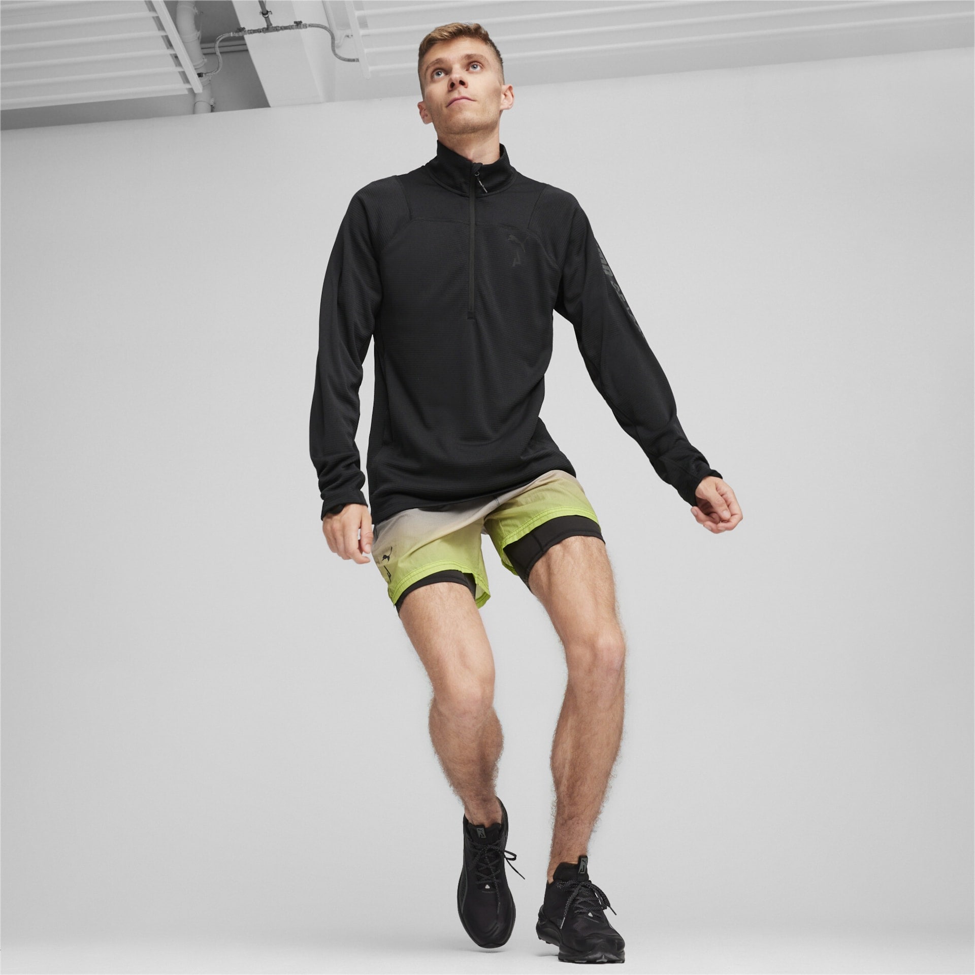 Puma Seasons LS 1/4 Zip, herre<br>Super til løpeturen!