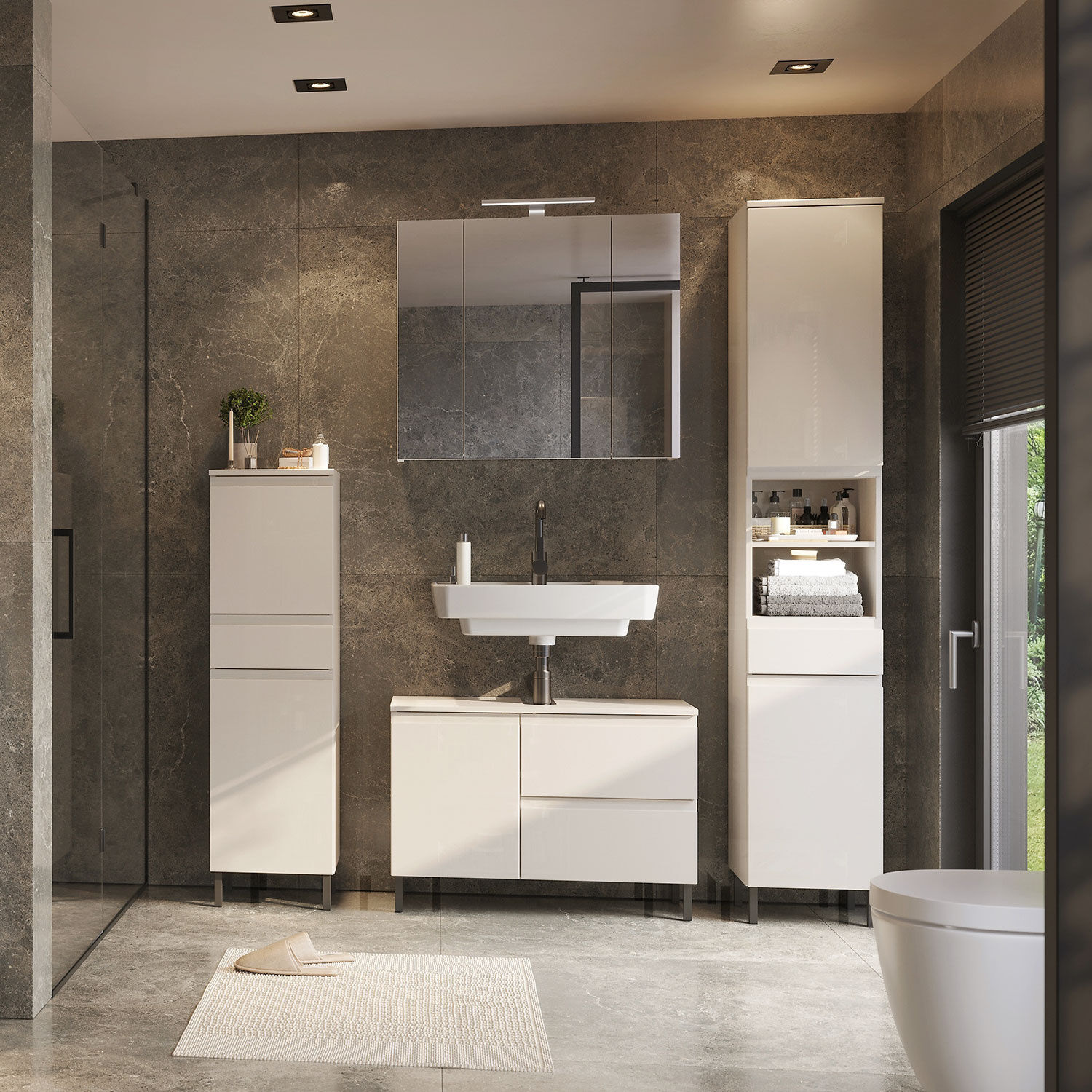 Badezimmer Schrank Silas
